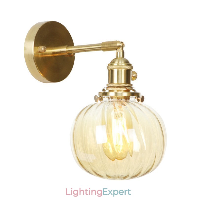 Modern Bean Wall Light with Ball Glass Shade