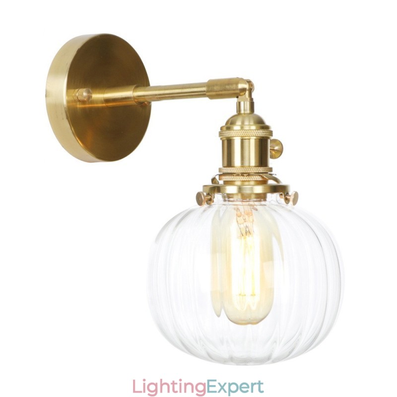 Modern Bean Wall Light with Ball Glass Shade