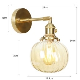 Modern Bean Wall Light with Ball Glass Shade