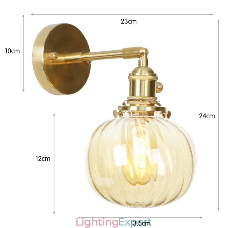 Modern Bean Wall Light with Ball Glass Shade