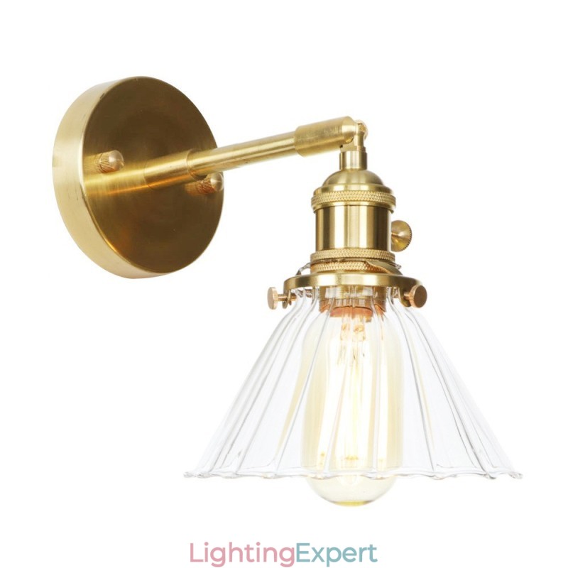 Modern Wall Light with Glass Shade