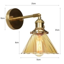 Modern Wall Light with Glass Shade