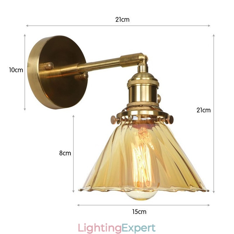 Modern Wall Light with Glass Shade