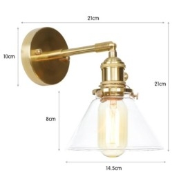 Modern Wall Light with Glass Shade