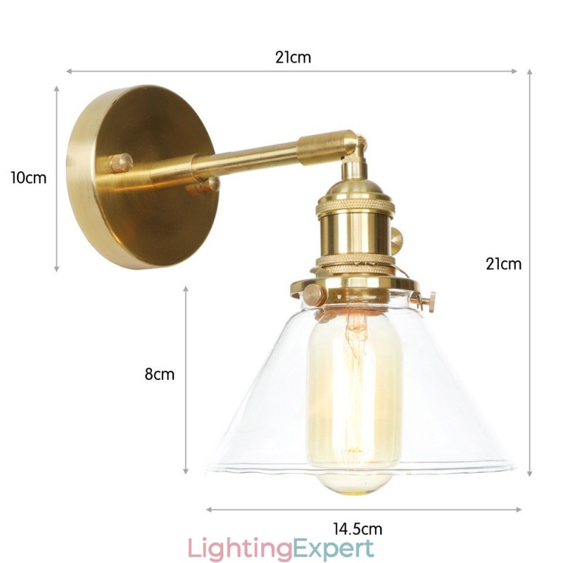 Modern Wall Light with Glass Shade