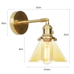 Modern Wall Light with Glass Shade