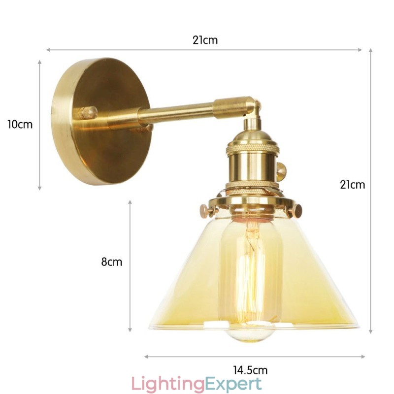 Modern Wall Light with Glass Shade