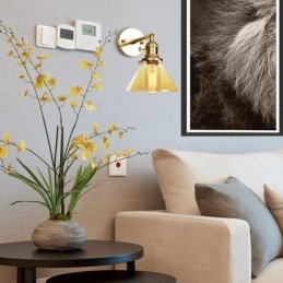 Modern Wall Light with Glass Shade