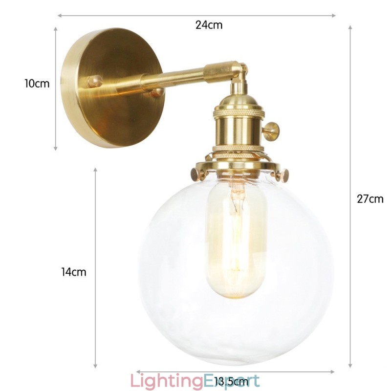 Modern Bean Wall Light with Ball Glass Shade