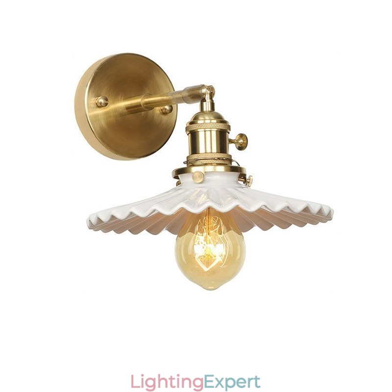 Modern Wall Light with Ceramics Shade