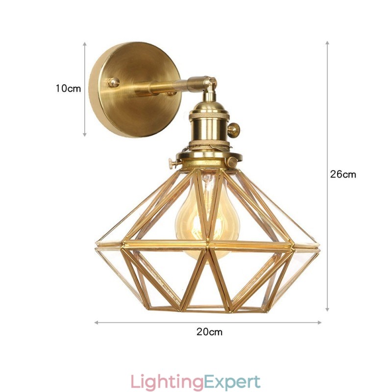 Modern Wall Light with Glass Shade