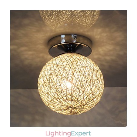 Modern Contemporary Lantern Globe Chrome Metal Flush Mount Modern Contemporary Lantern Globe Chrome Metal Flush Mount