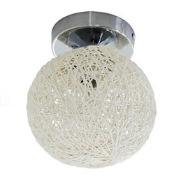 Modern Contemporary Lantern Globe Chrome Metal Flush Mount
