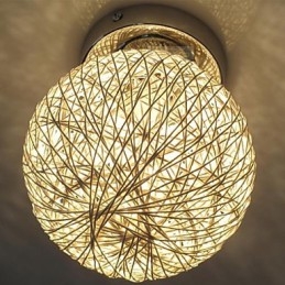 Modern Contemporary Lantern Globe Chrome Metal Flush Mount