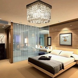 Modern Contemporary Crystal Metal Flush Mount