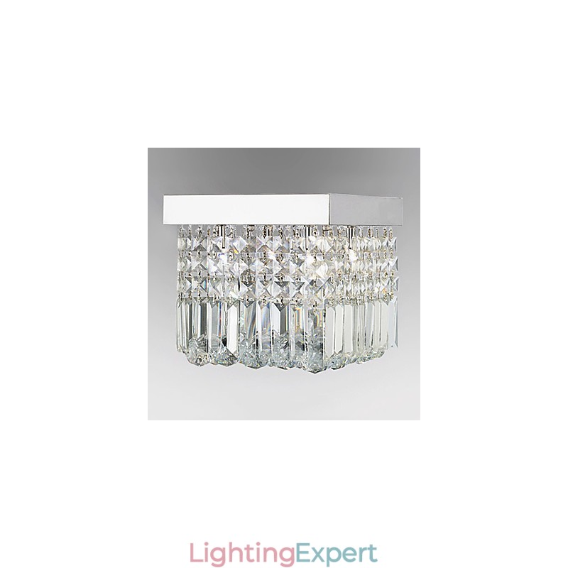 Modern Contemporary Crystal Metal Flush Mount
