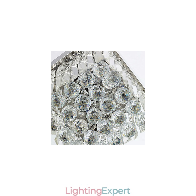 Modern Contemporary Crystal Metal Flush Mount