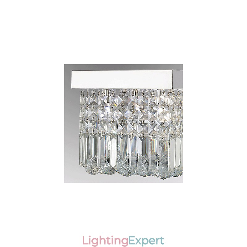 Modern Contemporary Crystal Metal Flush Mount