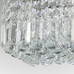 Modern Contemporary Crystal Metal Flush Mount