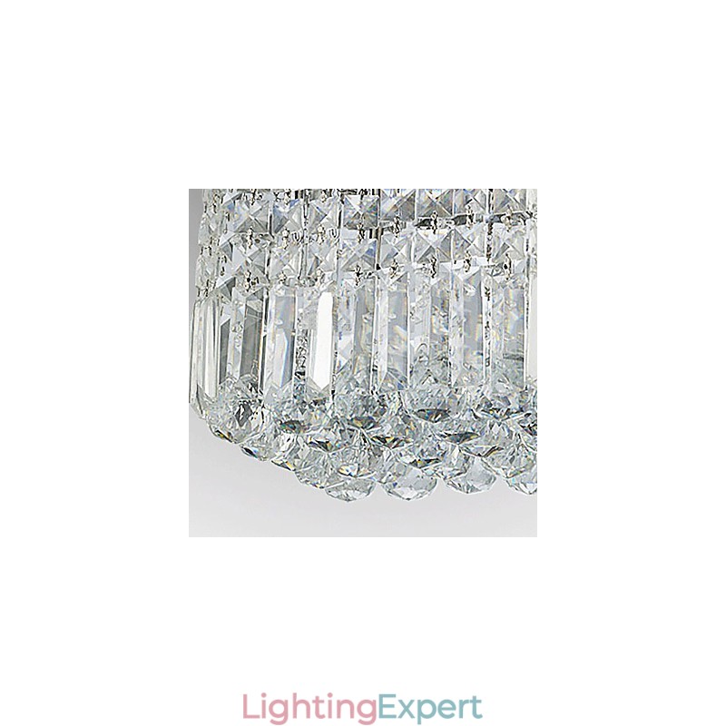 Modern Contemporary Crystal Metal Flush Mount