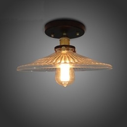 American Countryside Industrial Retro Table Ceiling Lamp 110V spiral Transparent Glass Home Decoration lighting