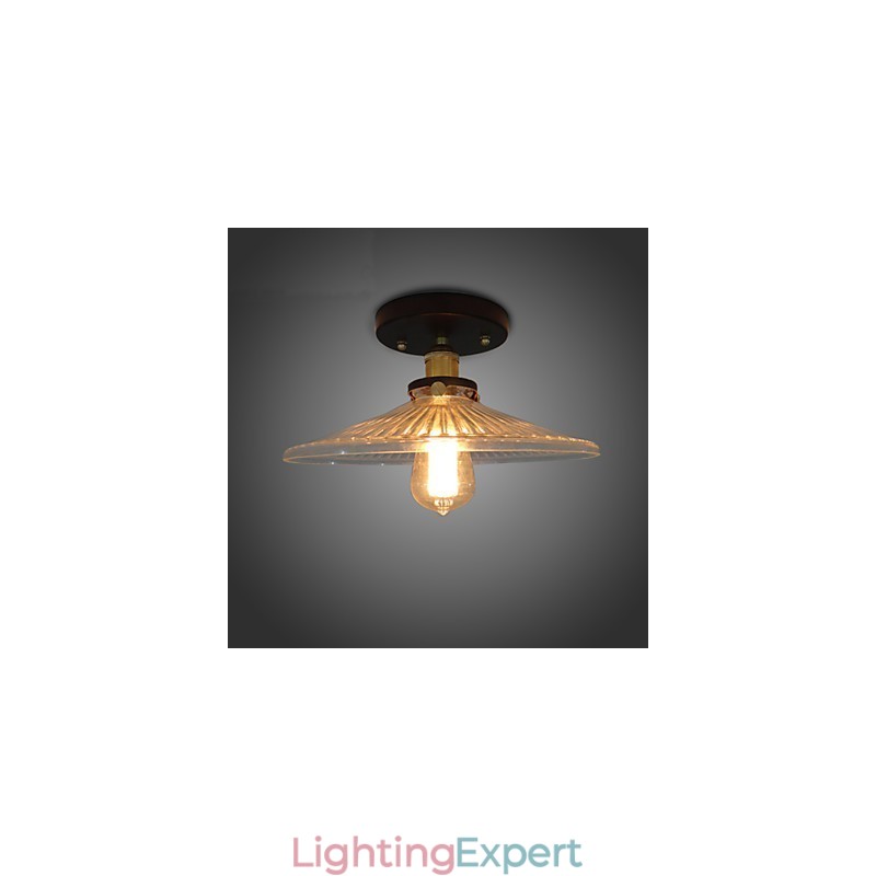 American Countryside Industrial Retro Table Ceiling Lamp 110V spiral Transparent Glass Home Decoration lighting