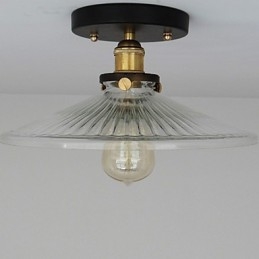 American Countryside Industrial Retro Table Ceiling Lamp 110V spiral Transparent Glass Home Decoration lighting