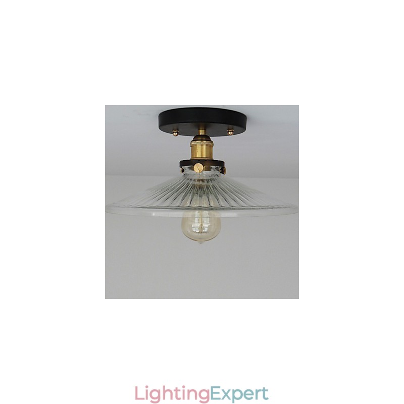 American Countryside Industrial Retro Table Ceiling Lamp 110V spiral Transparent Glass Home Decoration lighting