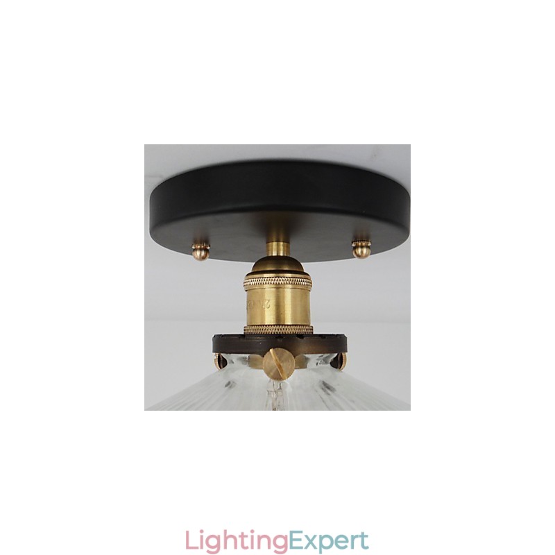 American Countryside Industrial Retro Table Ceiling Lamp 110V spiral Transparent Glass Home Decoration lighting