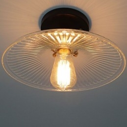 American Countryside Industrial Retro Table Ceiling Lamp 110V spiral Transparent Glass Home Decoration lighting