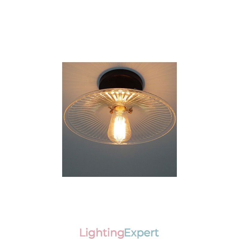 American Countryside Industrial Retro Table Ceiling Lamp 110V spiral Transparent Glass Home Decoration lighting