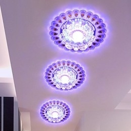 Crystal Ceiling Lamp Spotlight SMD 3W Creative Lamp Tube Light Colorful Color Dome Light