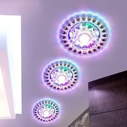 Crystal Ceiling Lamp Spotlight SMD 3W Creative Lamp Tube Light Colorful Color Dome Light