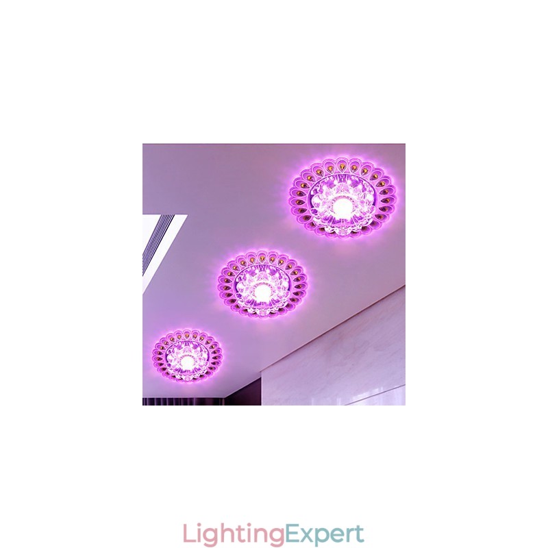 Crystal Ceiling Lamp Spotlight SMD 3W Creative Lamp Tube Light Colorful Color Dome Light