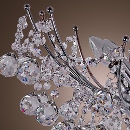 Luxuriant Crystal Chandelier with 6 Lights Pendant Chandelier