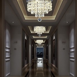 Modern Contemporary Crystal Metal Flush Mount