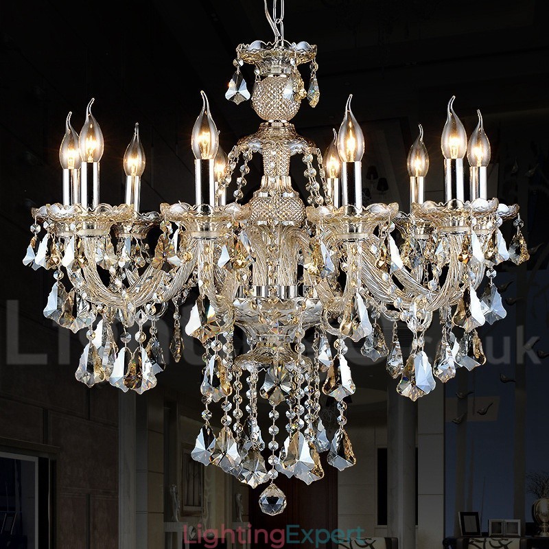 Cognac Crystal Color Pendant Light Crystal Modern Contemporary Traditional Classic Retro Lantern Country