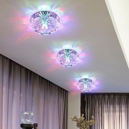 Crystal Ceiling Lamp Spotlight SMD 3W Creative Lamp Tube Light Colorful Color Dome Light