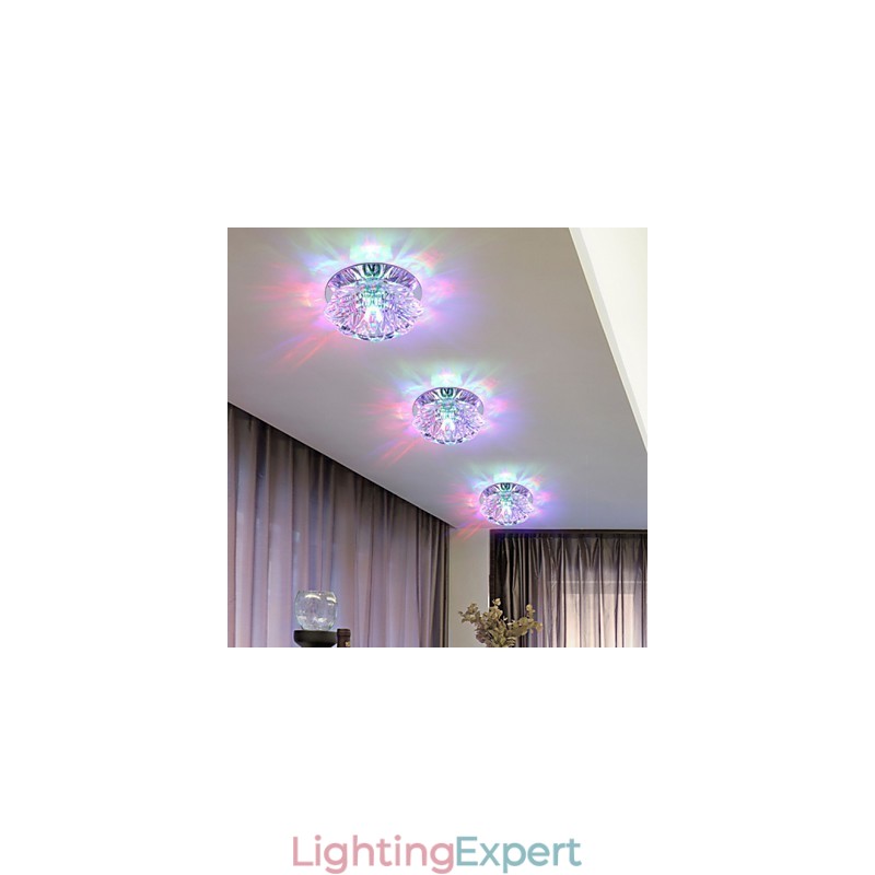 Crystal Ceiling Lamp Spotlight SMD 3W Creative Lamp Tube Light Colorful Color Dome Light