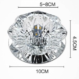 Crystal Ceiling Lamp Spotlight SMD 3W Creative Lamp Tube Light Colorful Color Dome Light