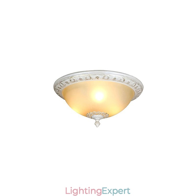 Retro Chrome Metal Flush Mount