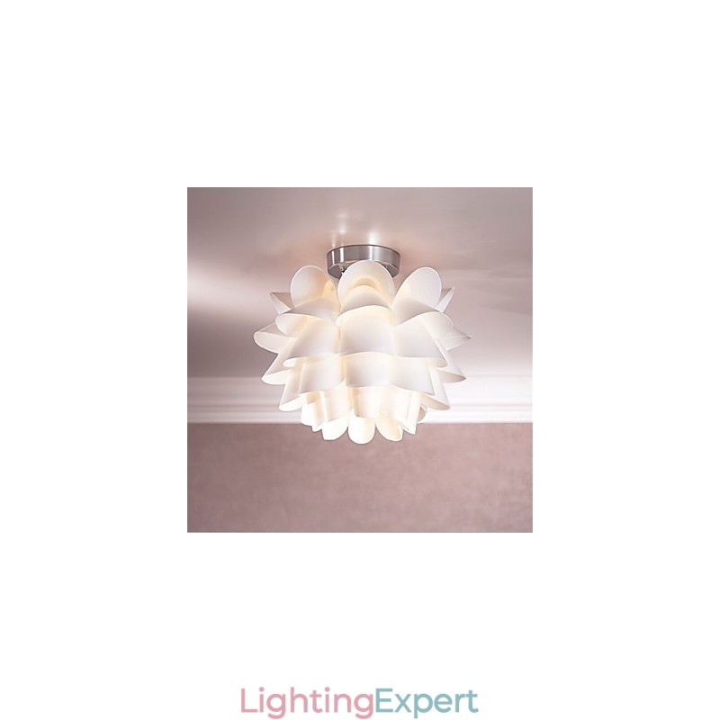 White Flower Ceiling Light 1 Light Pendant Hanging Lamp Fixture