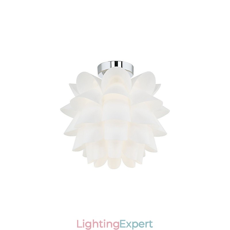 White Flower Ceiling Light 1 Light Pendant Hanging Lamp Fixture