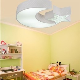 Flush Mount Modern Contracted Star and Moon Pattern Metal