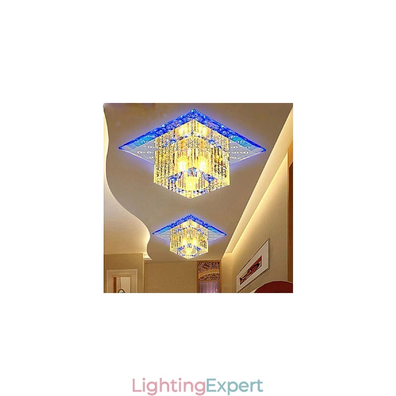 Mini Crystal Ceiling Lamp Spotlight SMD 3W Creative Lamp Tube Light Colorful Color Square Dome Light
