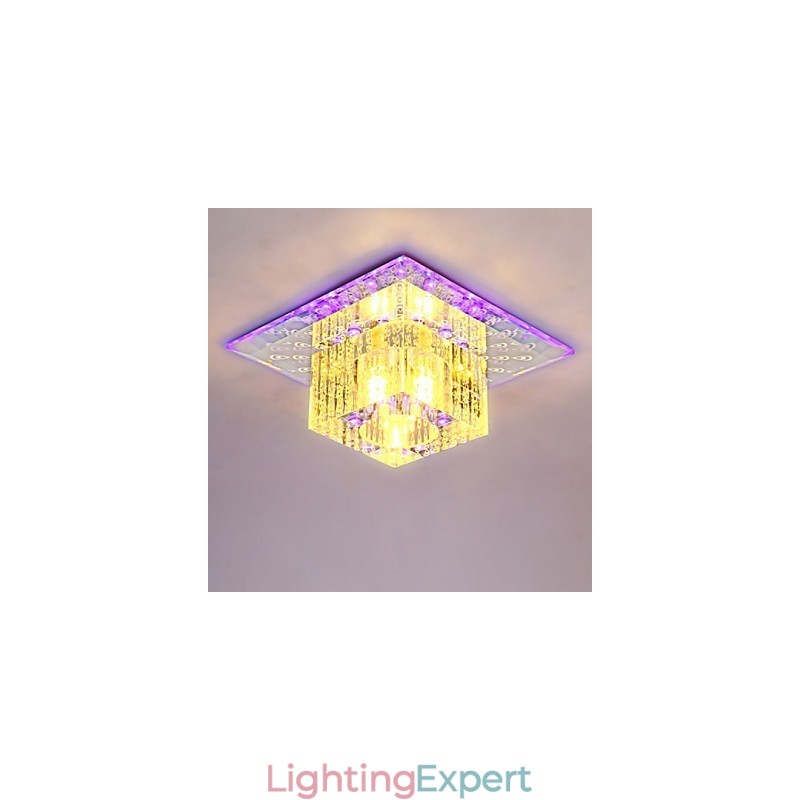 Mini Crystal Ceiling Lamp Spotlight SMD 3W Creative Lamp Tube Light Colorful Color Square Dome Light