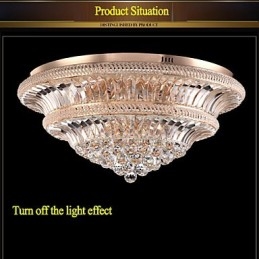 Modern Luxury 9Modern Crystal Ceiling Light Absorb Dome Light Diameter 80CM
