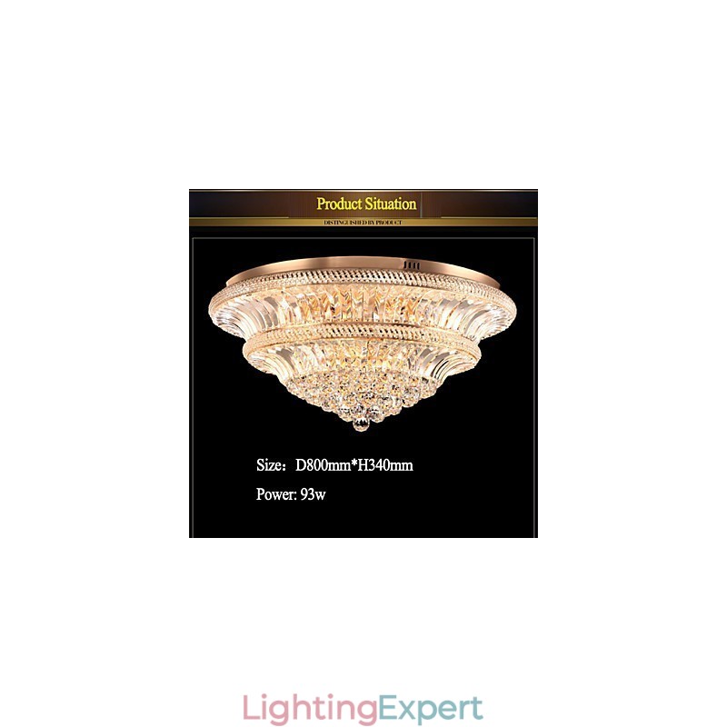 Modern Luxury 9Modern Crystal Ceiling Light Absorb Dome Light Diameter 80CM