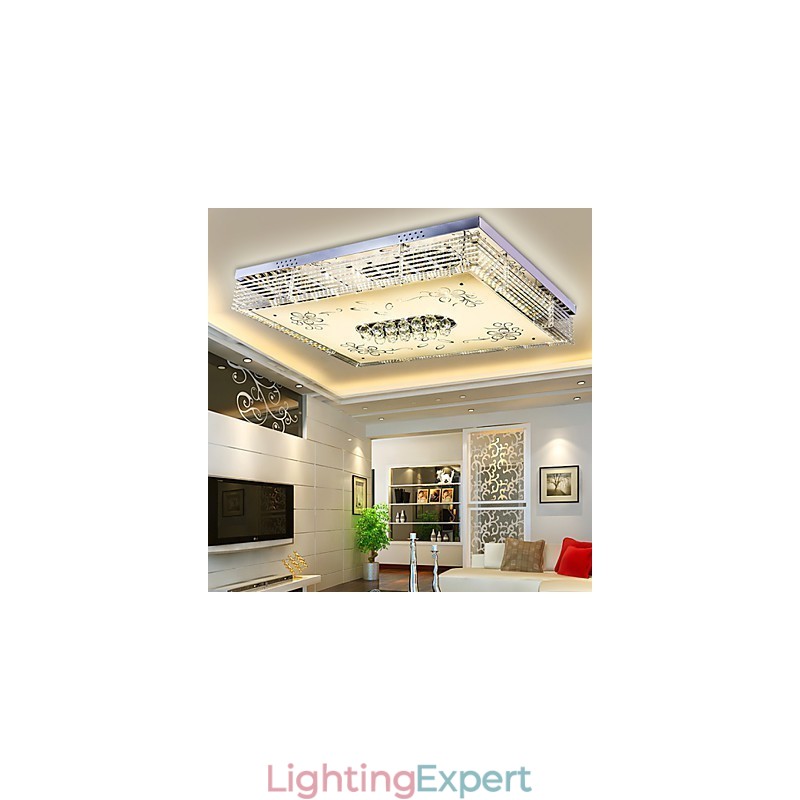 Flush Mount Crystal Modern Contemporary Metal