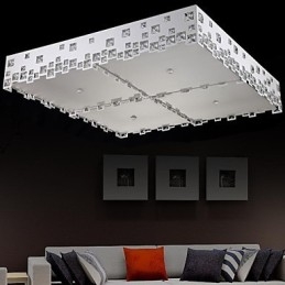 Crystal Flush Mount Modern Contemporary Metal